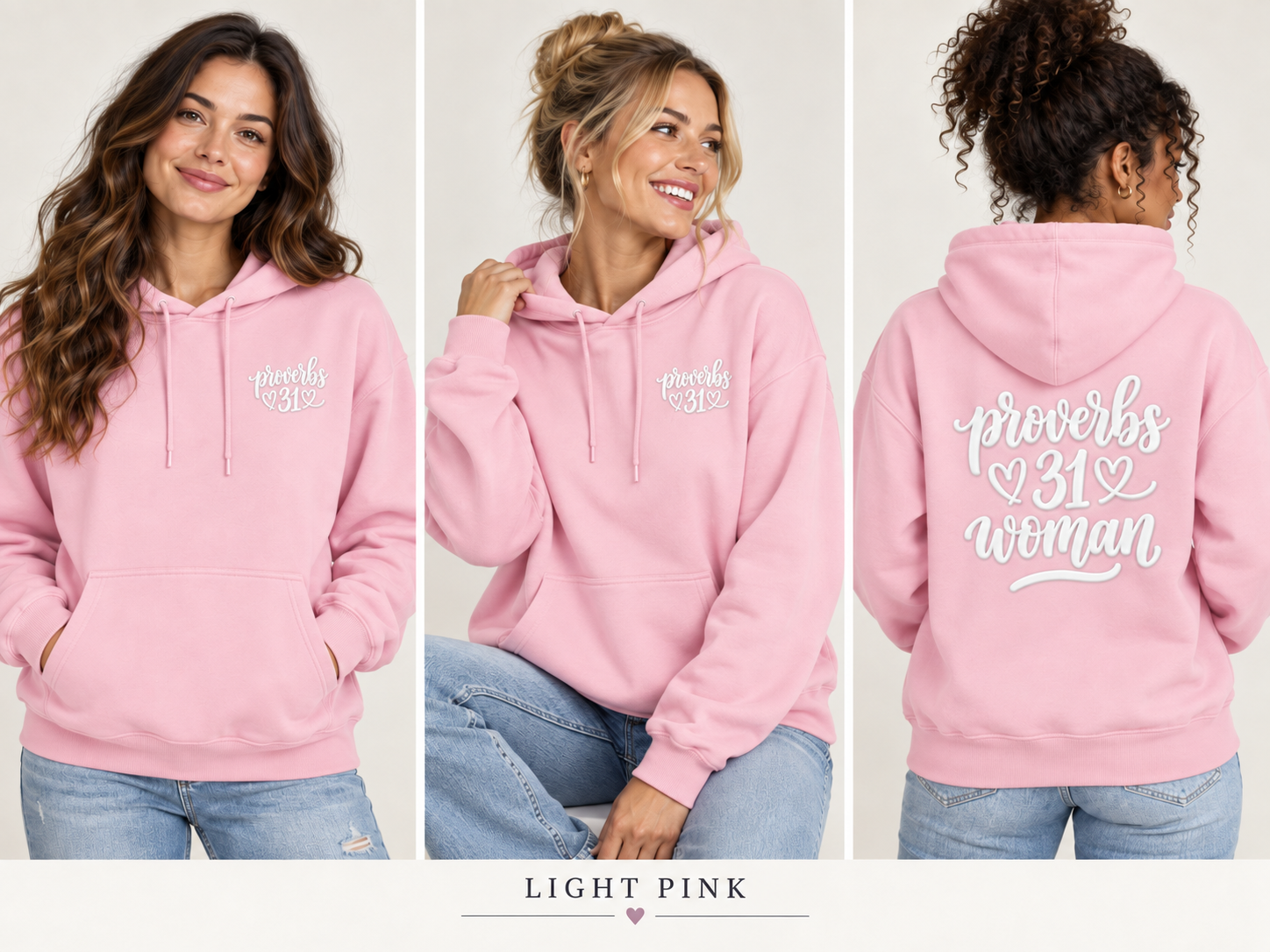 Proverbs 31 Woman Fleece Hoodie | Faith Scripture Apparel: other