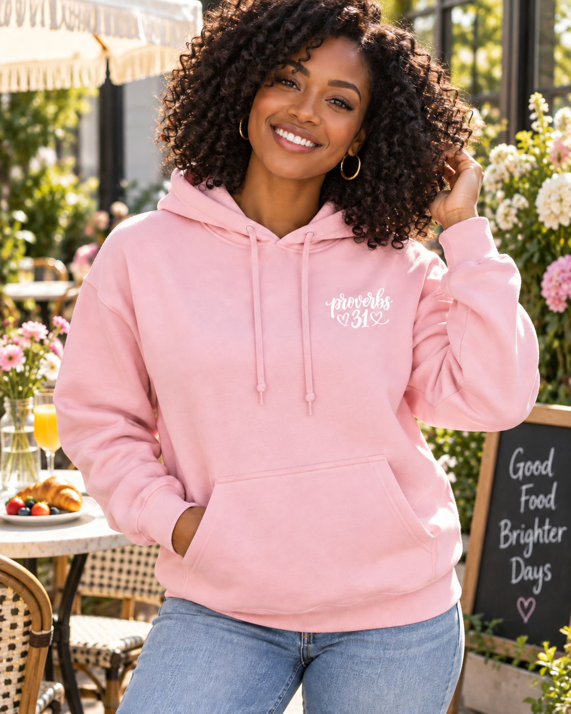 Proverbs 31 Woman Fleece Hoodie | Faith Scripture Apparel: other