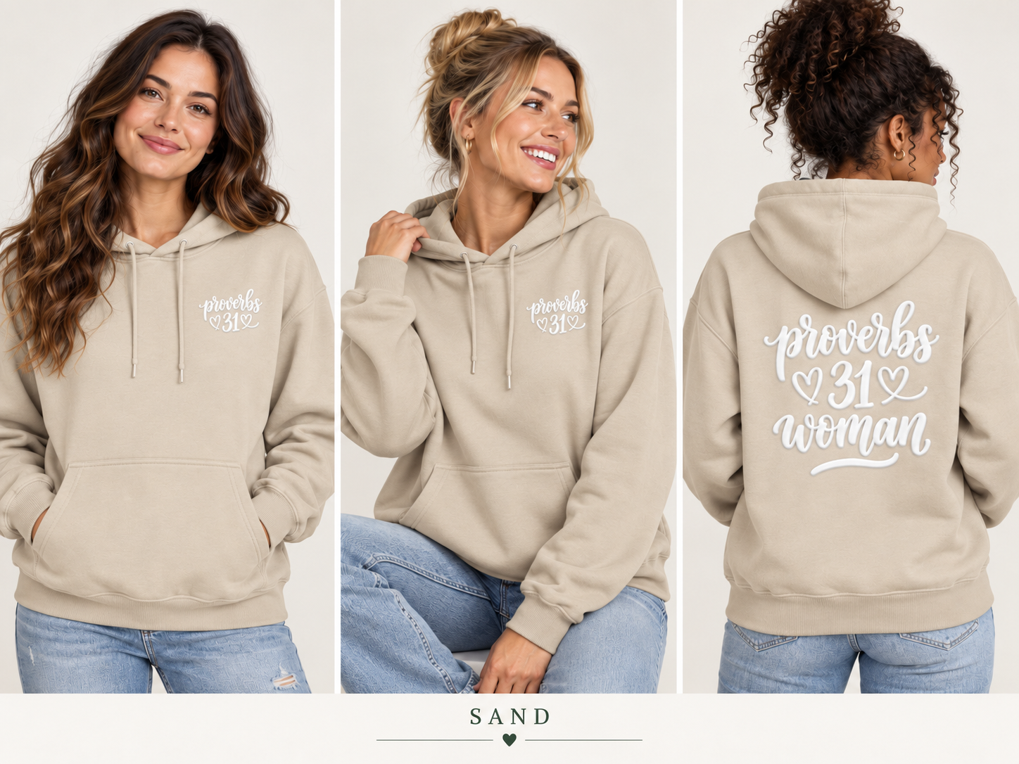 Proverbs 31 Woman Fleece Hoodie | Faith Scripture Apparel: other