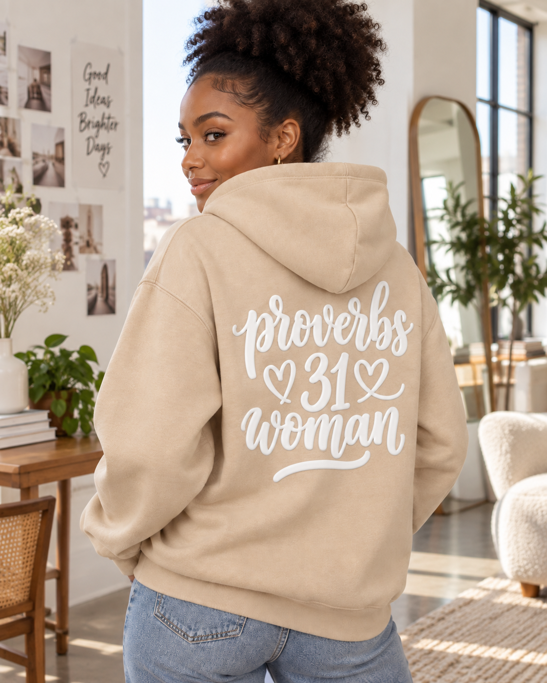 Proverbs 31 Woman Fleece Hoodie | Faith Scripture Apparel: other