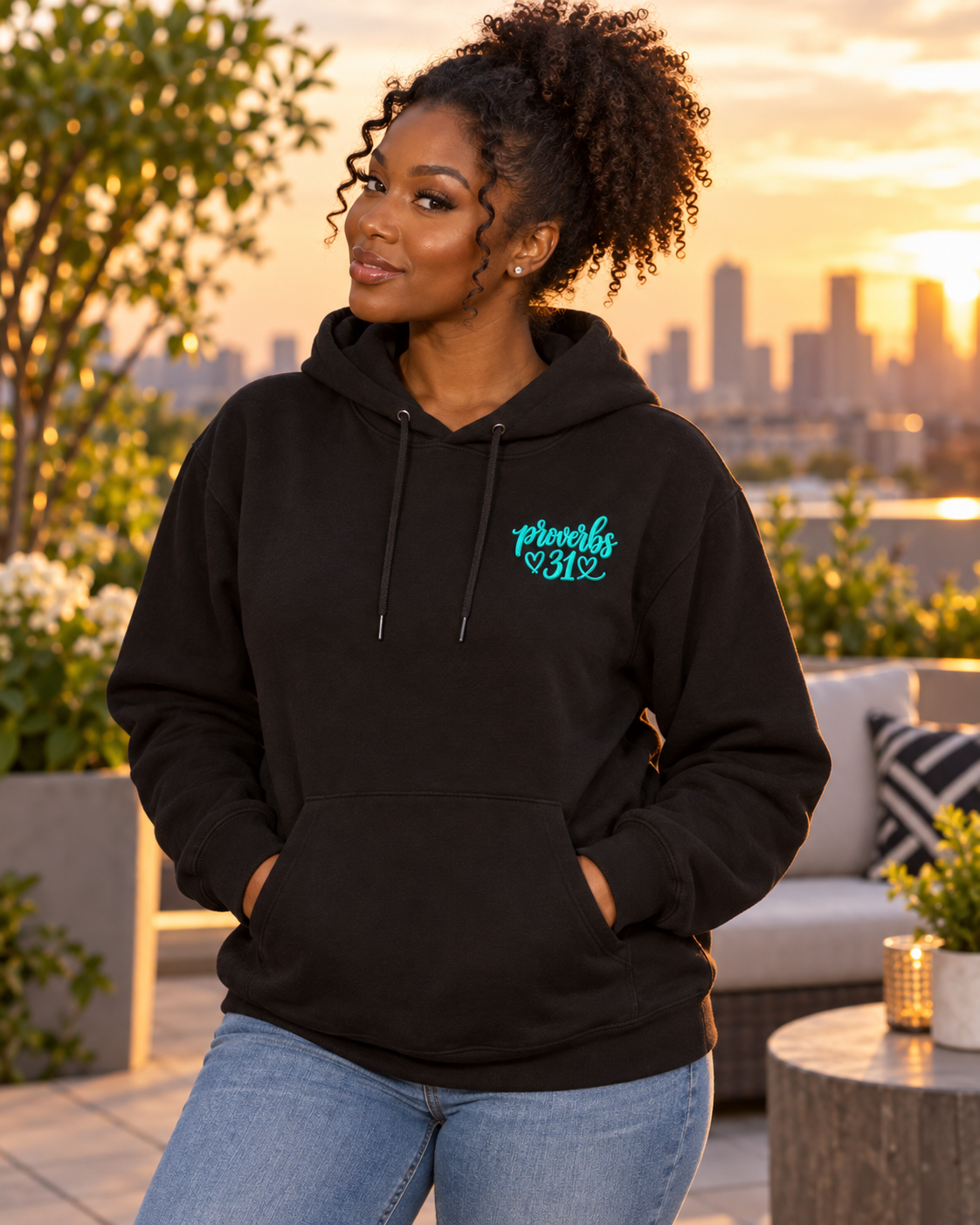 Proverbs 31 Woman Fleece Hoodie | Faith Scripture Apparel: other