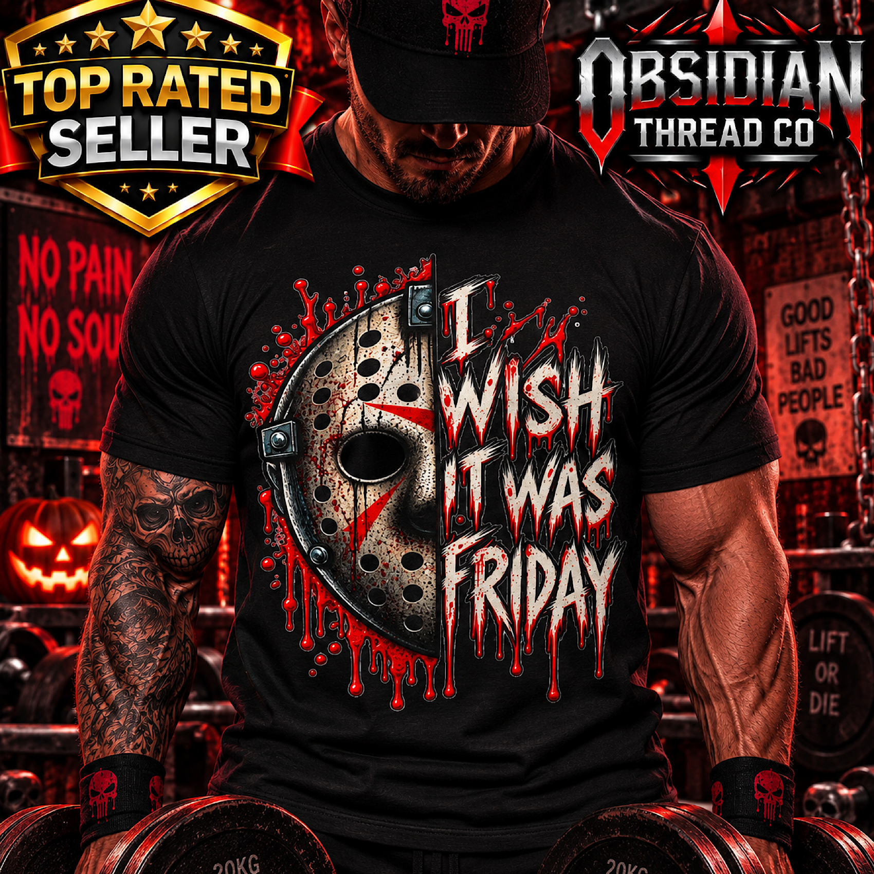 Jason Hockey Mask Friday the 13th Shirt Halloween Horror Slasher Gildan Tee product preview