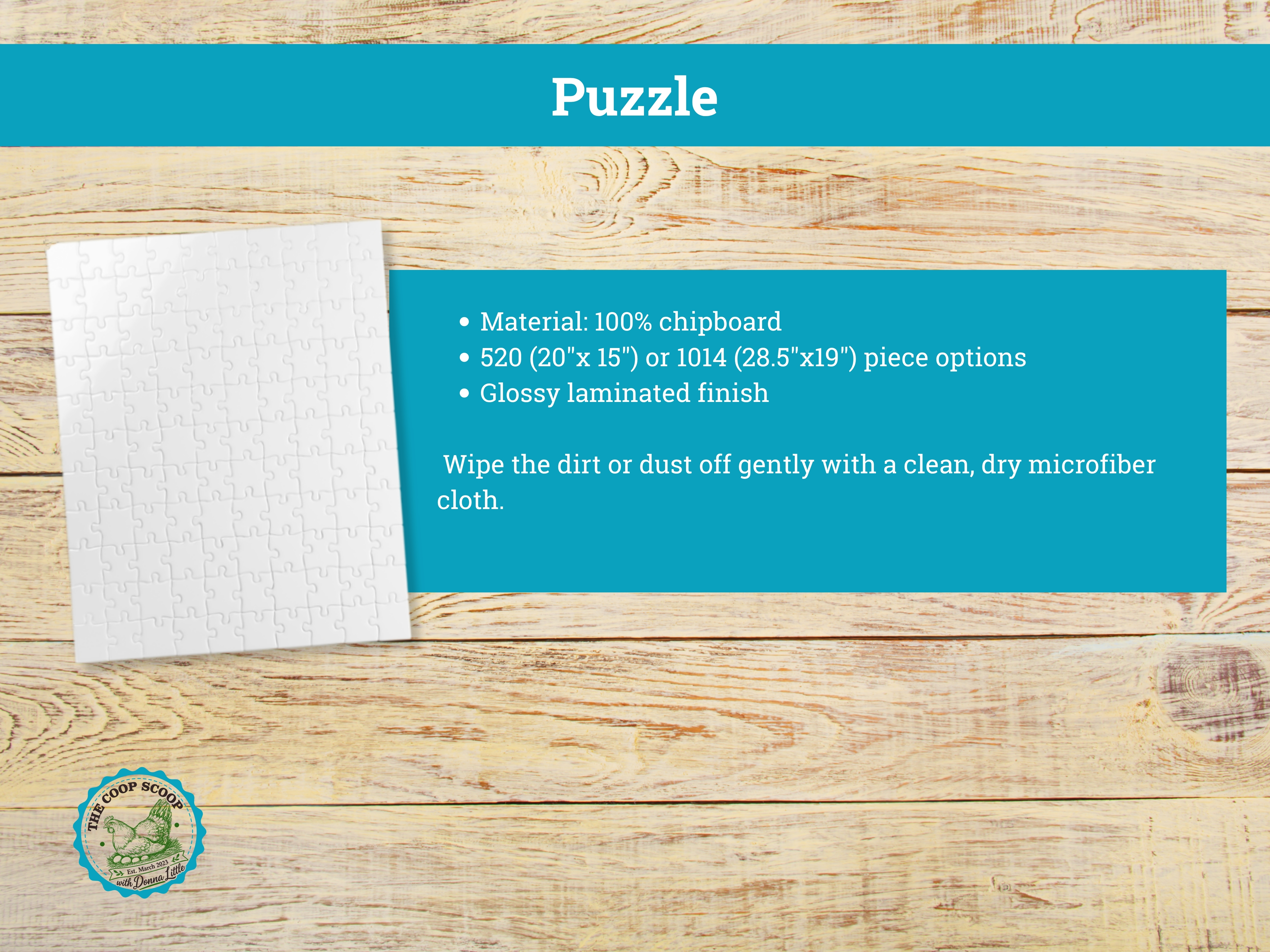 Chicken Dinner Party Puzzle, Funny Chicken Jigsaw Puzzle, Chicken Lover Gift, Farmhouse Puzzle – 520 pcs (Horizontal)