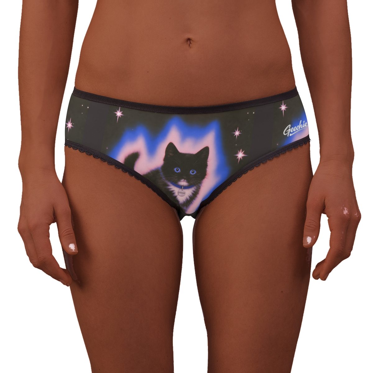 GEECHIE Cat! Glow Lace Panties alternate mockup