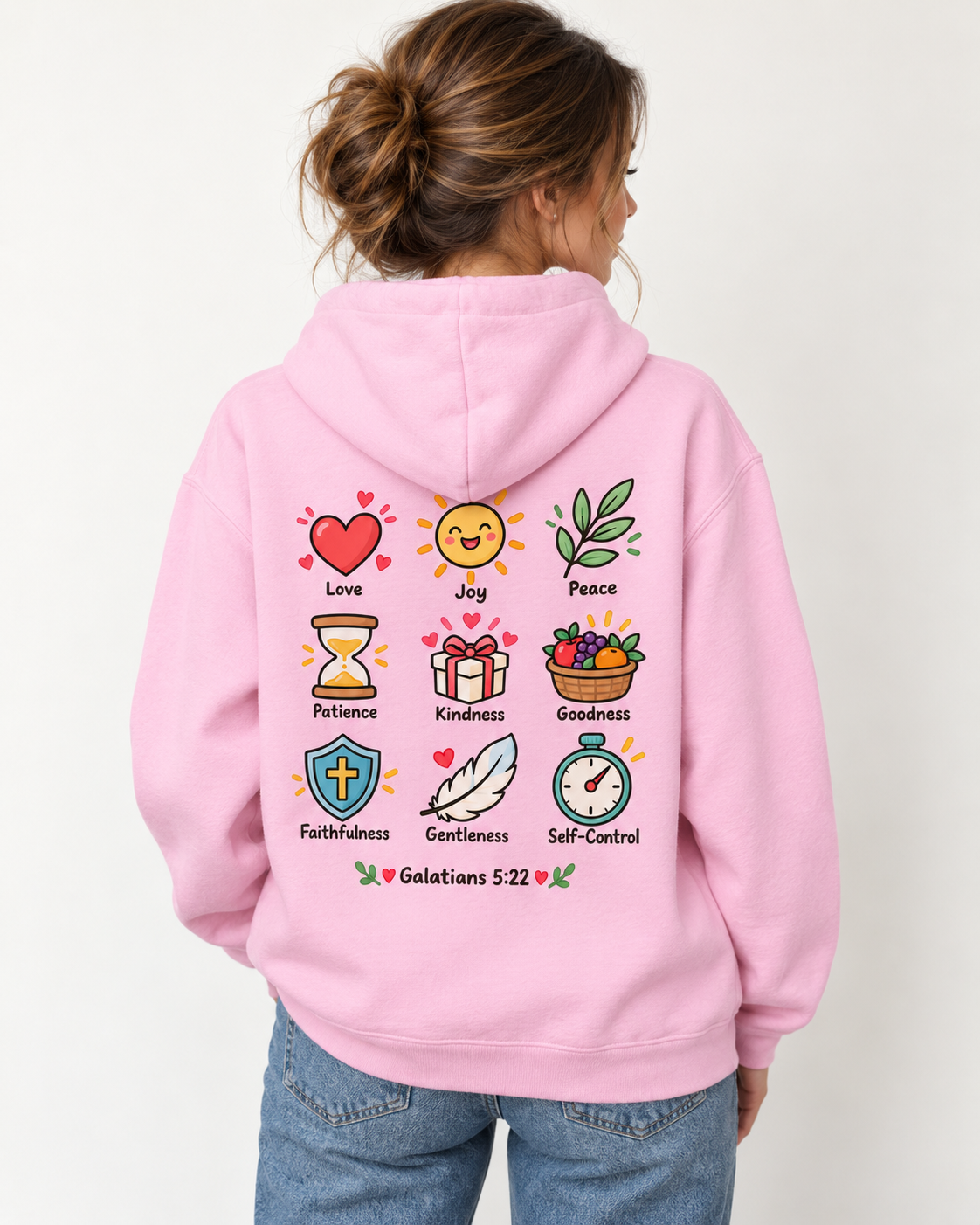 Fruit of the Spirit icons Hoodie | Love Joy Peace Patience Kindness Galatians 5:22: other