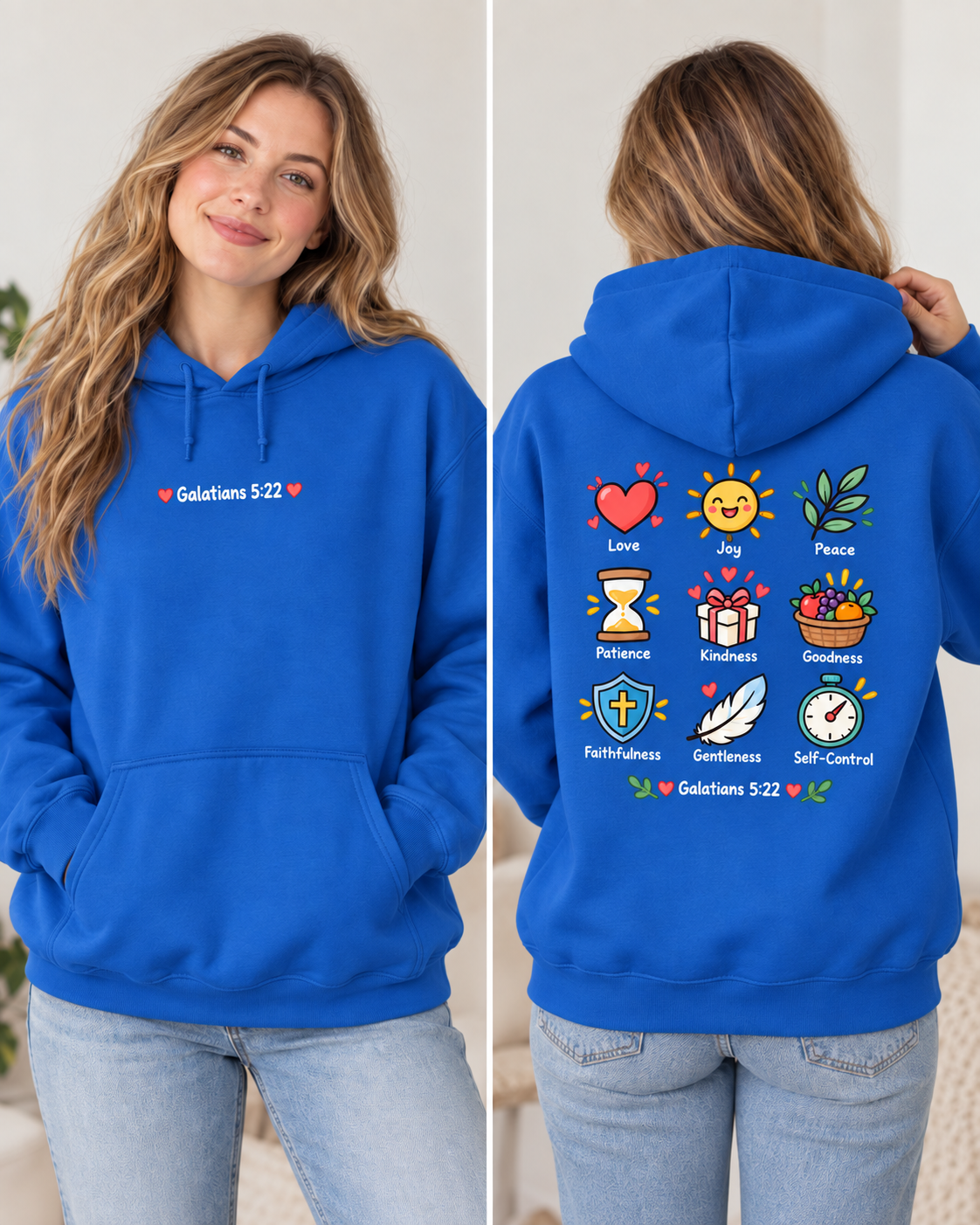 Fruit of the Spirit icons Hoodie | Love Joy Peace Patience Kindness Galatians 5:22: other