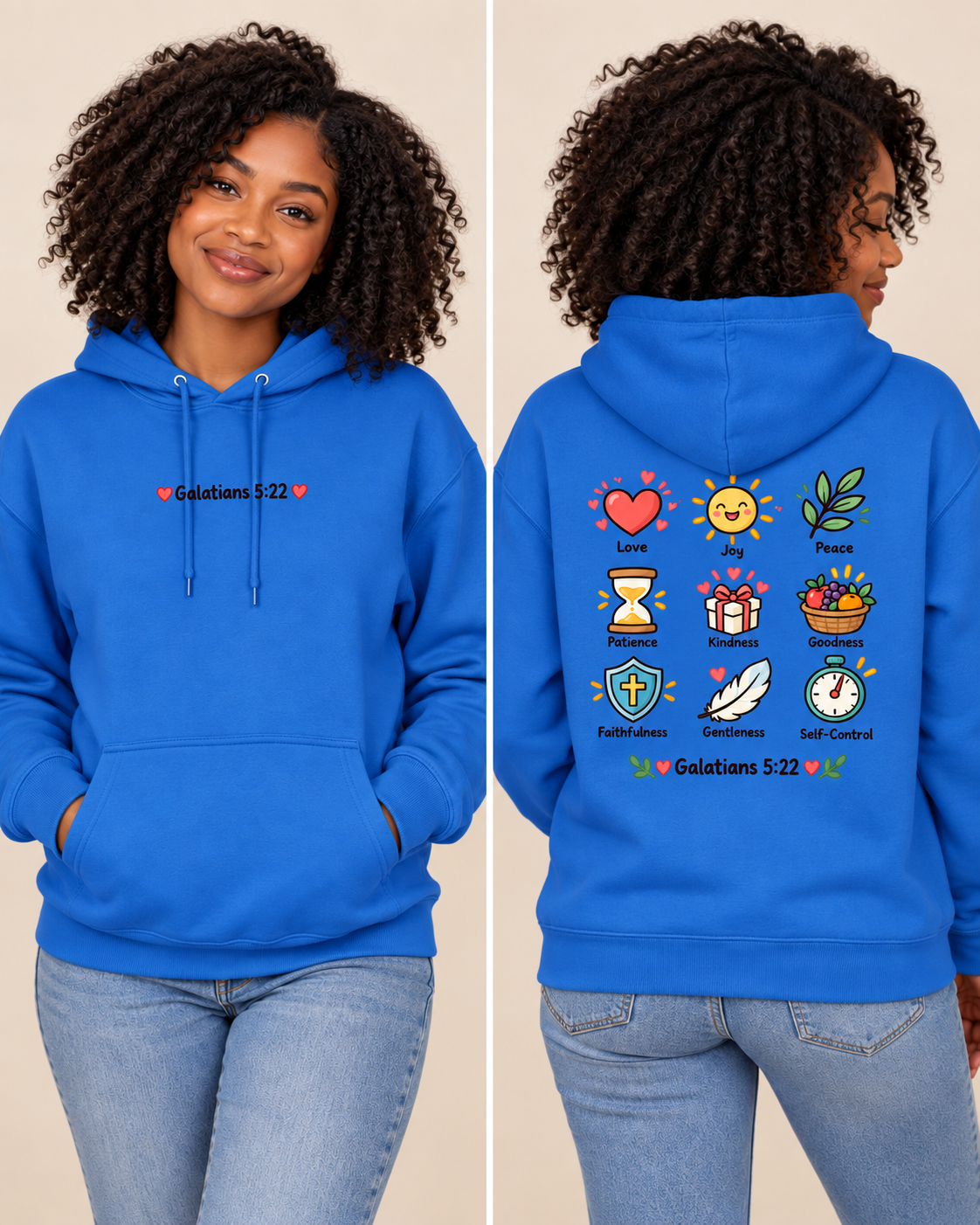 Fruit of the Spirit icons Hoodie | Love Joy Peace Patience Kindness Galatians 5:22: other