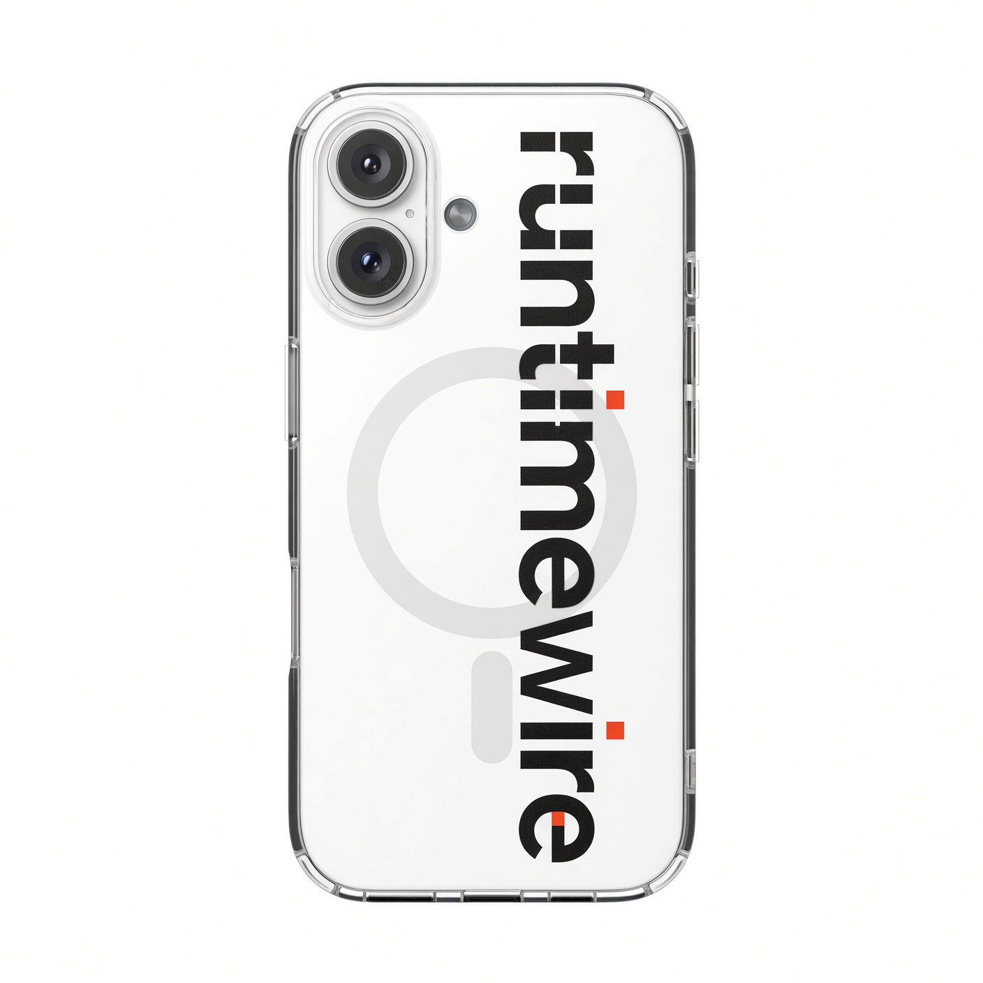 Punchmewire Logo Clear Magnetic Phone Case | Impact-Resistant iPhone Cover