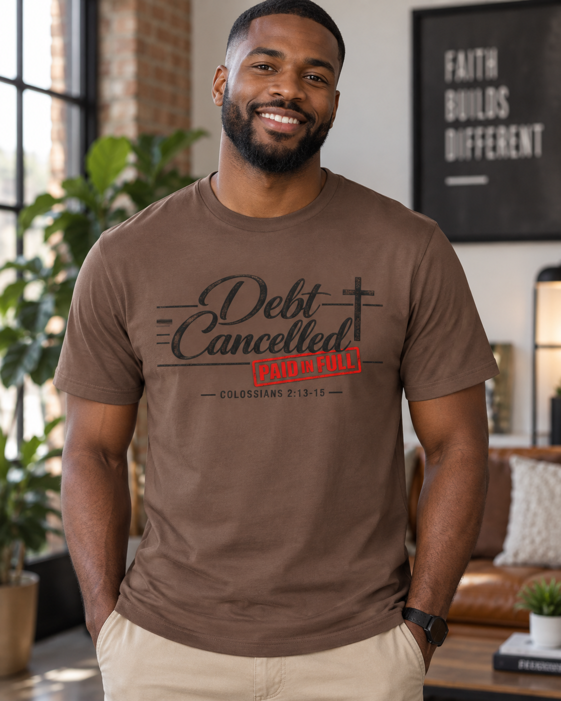 Debt Cancelled Paid in Full T-shirt | Christian Cross Scripture Colossians 2:13-15: other