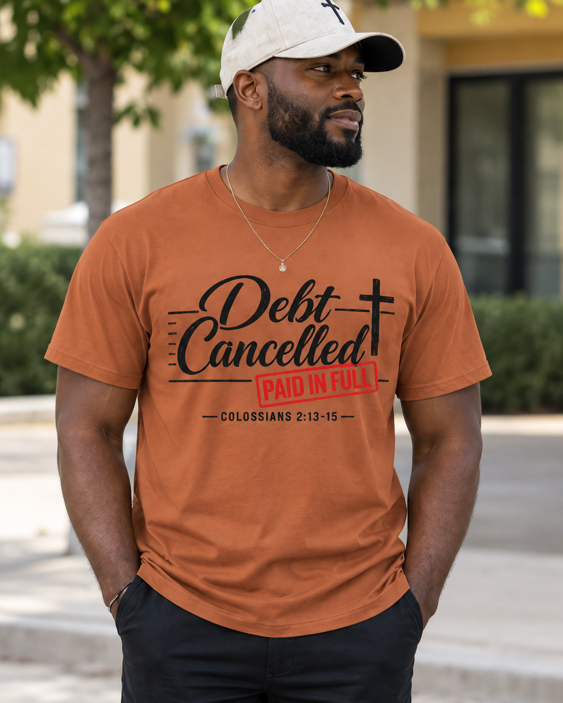 Debt Cancelled Paid in Full T-shirt | Christian Cross Scripture Colossians 2:13-15: other