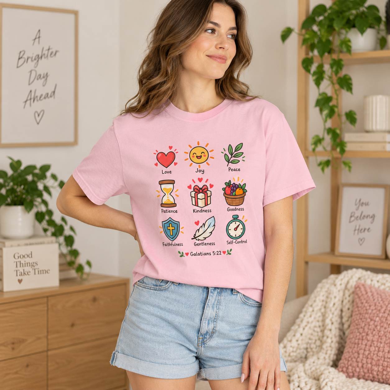 Fruits of the Spirit T-shirt | Galatians 5:22 Faith Joy Peace Love: other