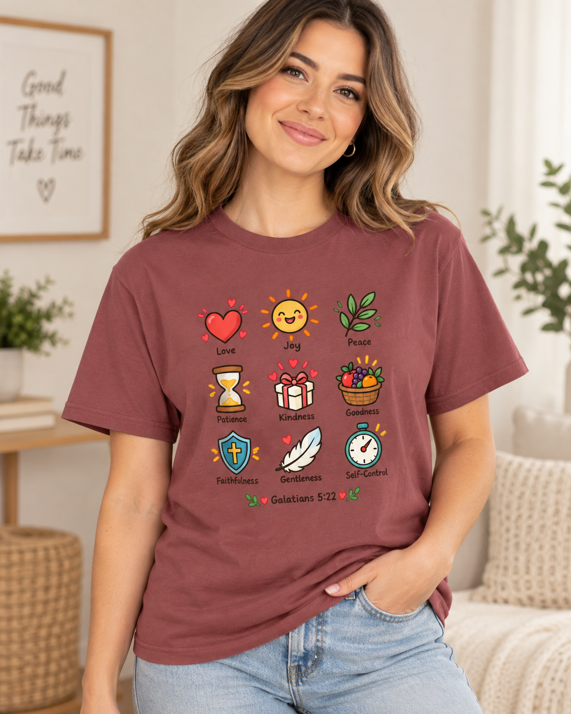 Fruits of the Spirit T-shirt | Galatians 5:22 Faith Joy Peace Love: other