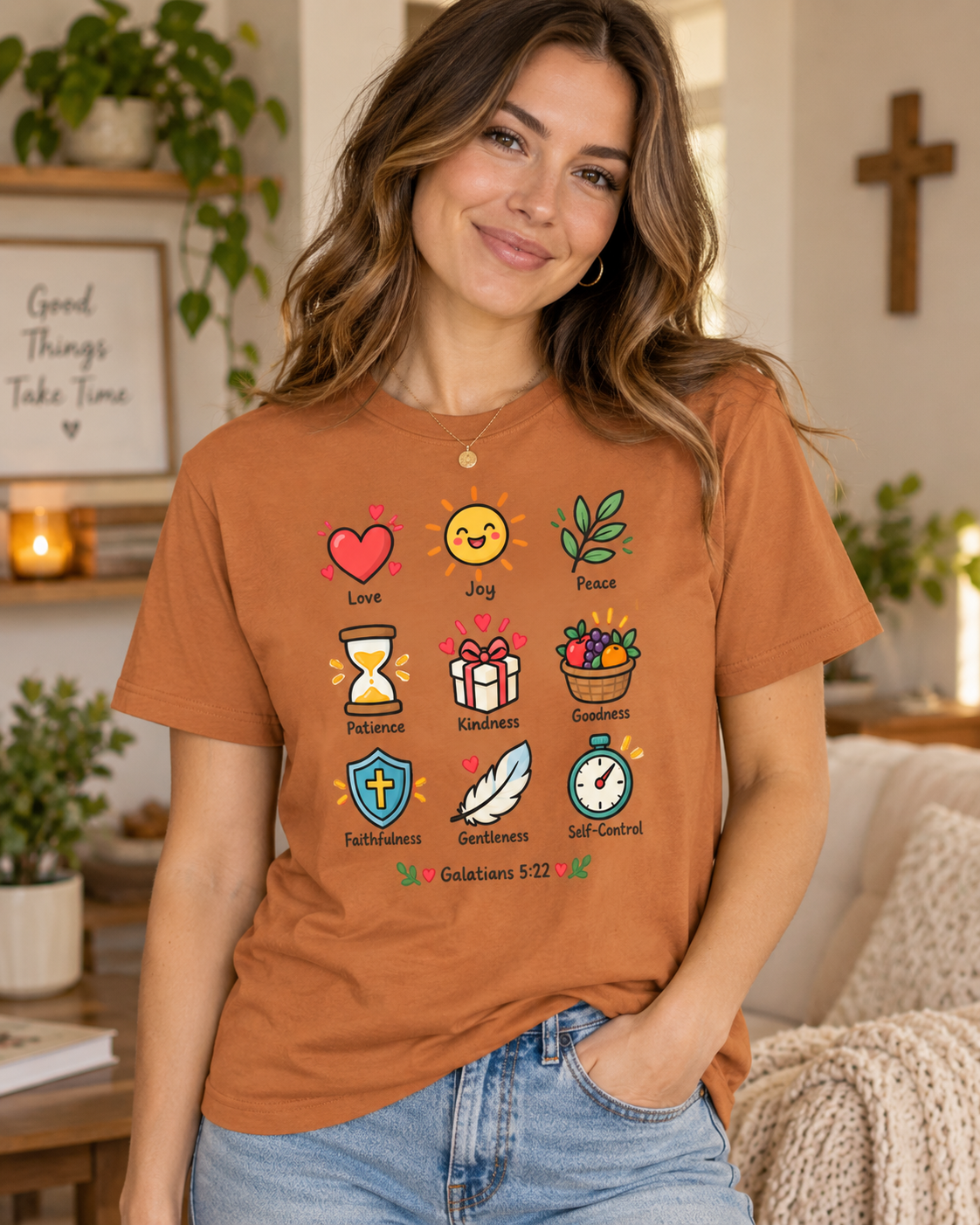 Yam Fruits of the Spirit T-shirt | Galatians 5:22 Faith Joy Peace Love