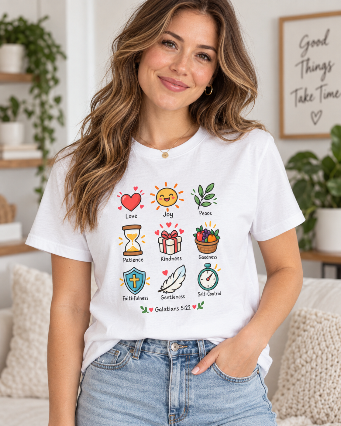 Fruits of the Spirit T-shirt | Galatians 5:22 Faith Joy Peace Love: other