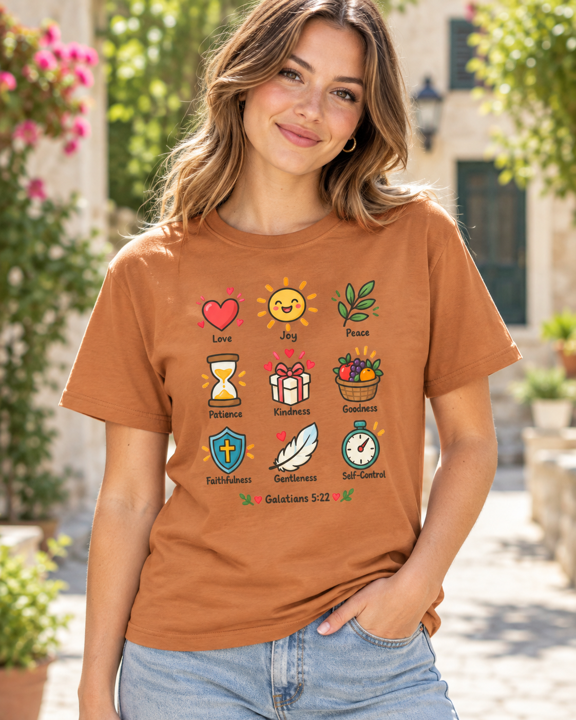 Fruits of the Spirit T-shirt | Galatians 5:22 Faith Joy Peace Love: other