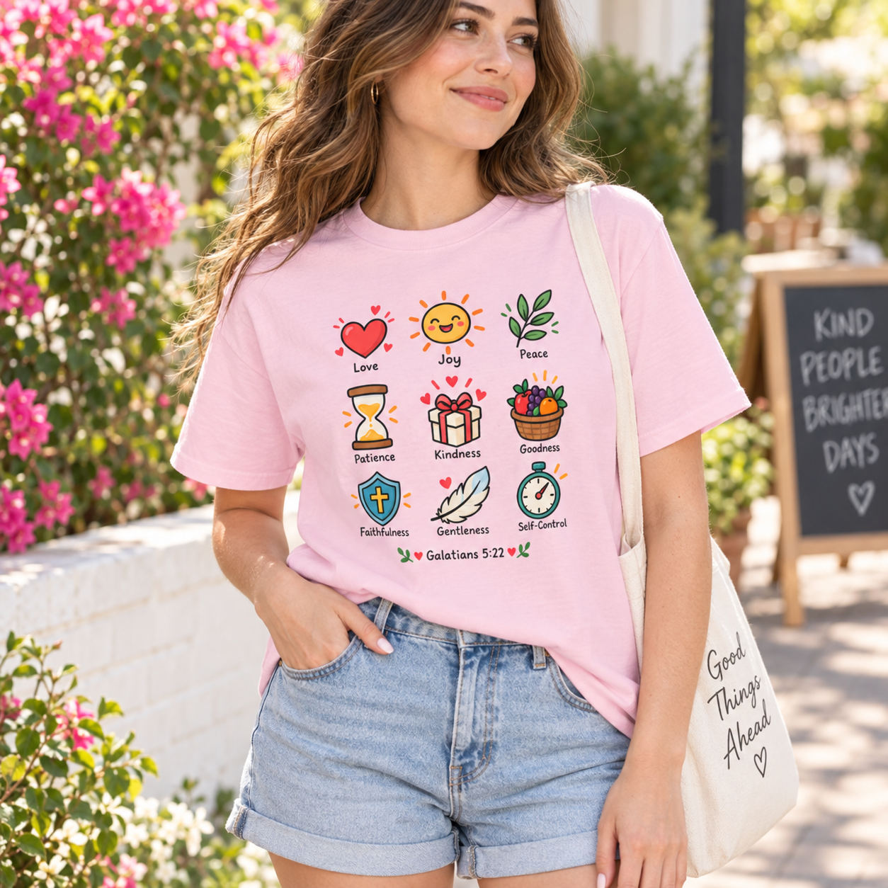 Fruits of the Spirit T-shirt | Galatians 5:22 Faith Joy Peace Love: other