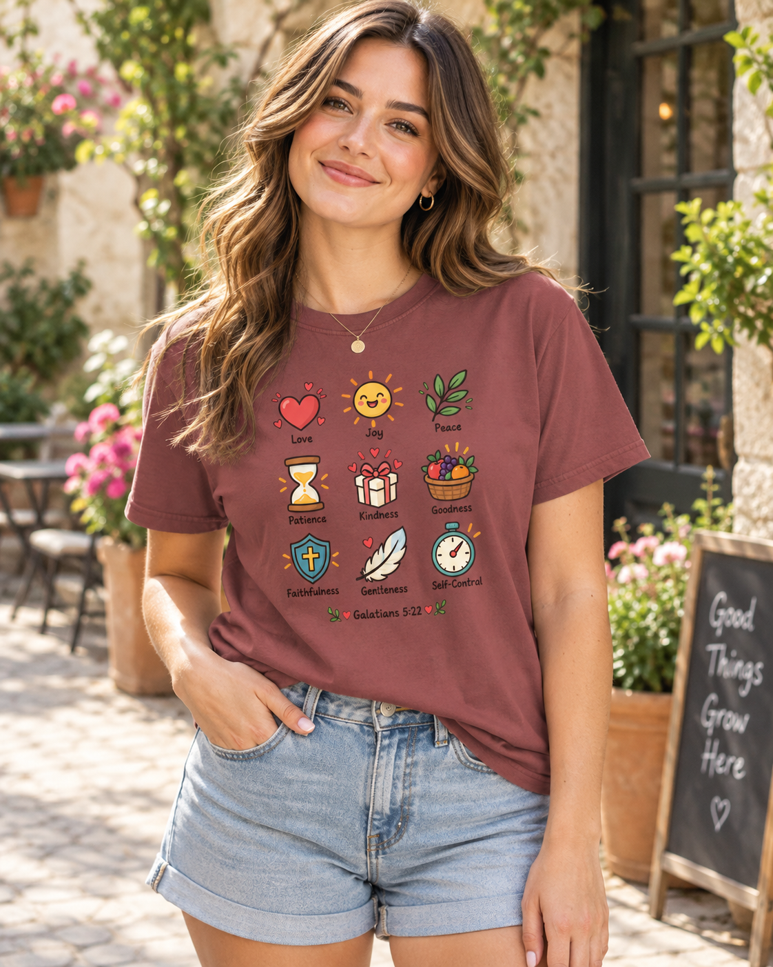Fruits of the Spirit T-shirt | Galatians 5:22 Faith Joy Peace Love: other
