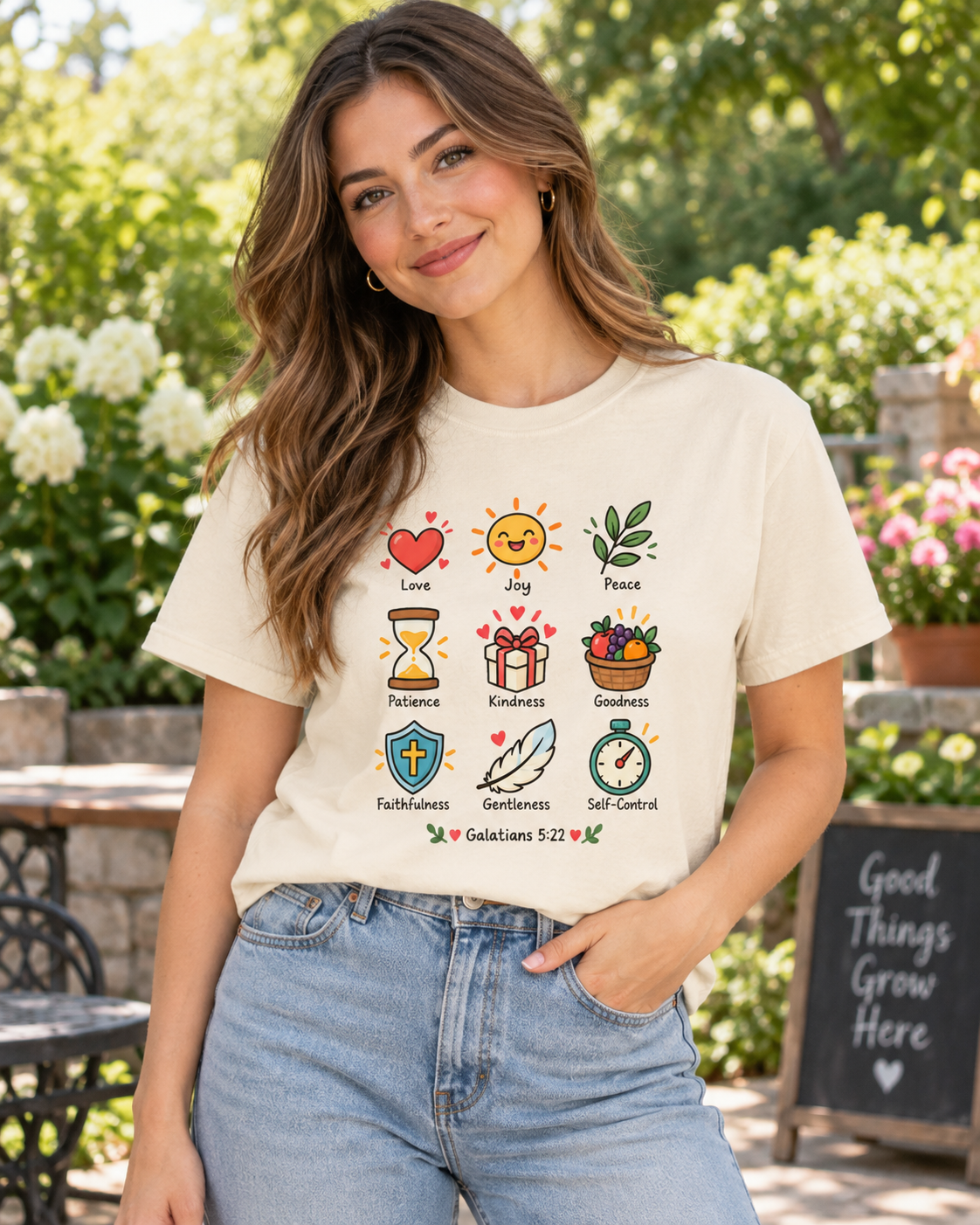 Fruits of the Spirit T-shirt | Galatians 5:22 Faith Joy Peace Love: other