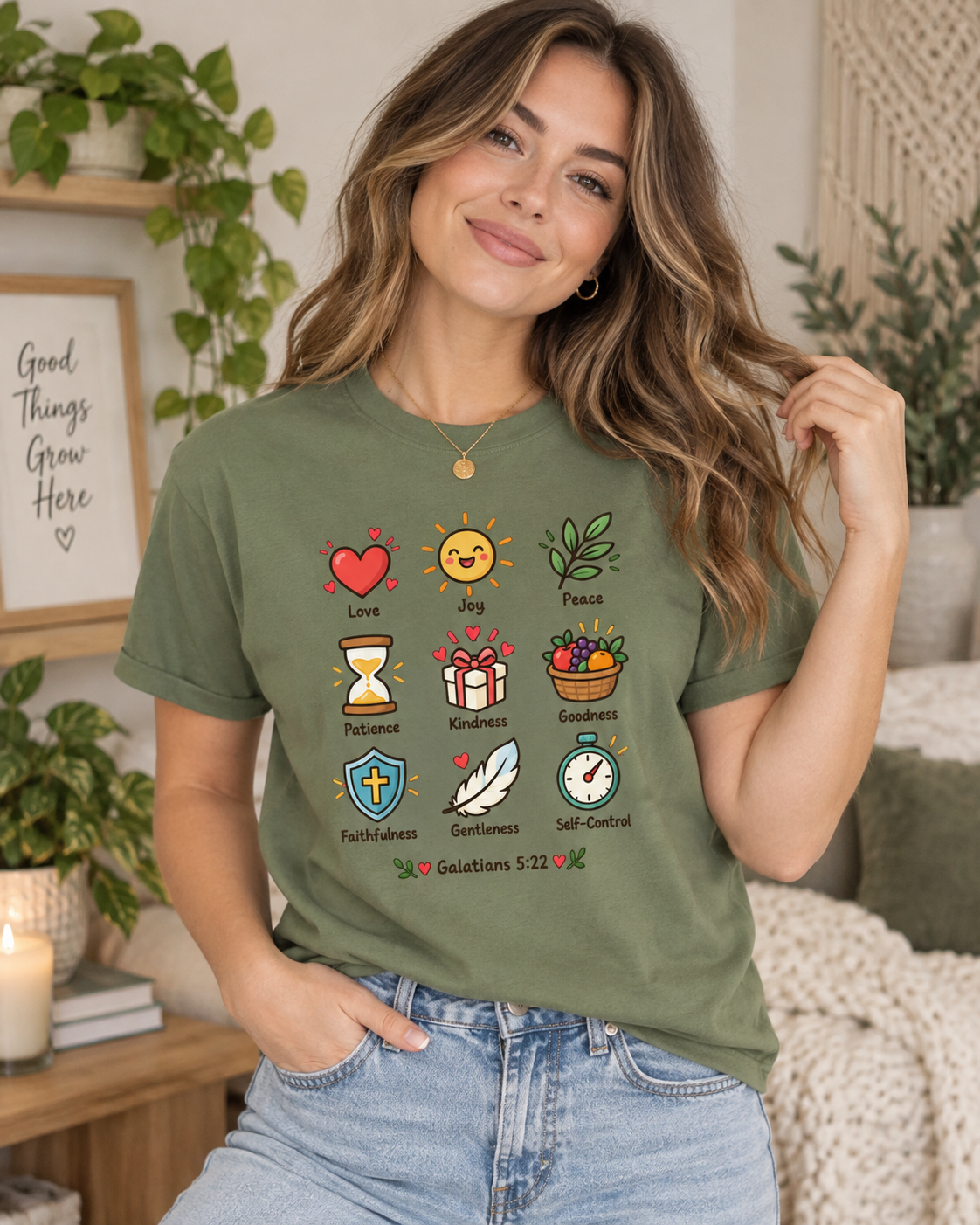 Fruits of the Spirit T-shirt | Galatians 5:22 Faith Joy Peace Love: other