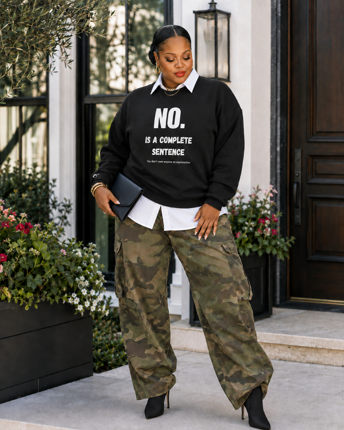 No Is A Complete Sentence Statement Sweatshirt