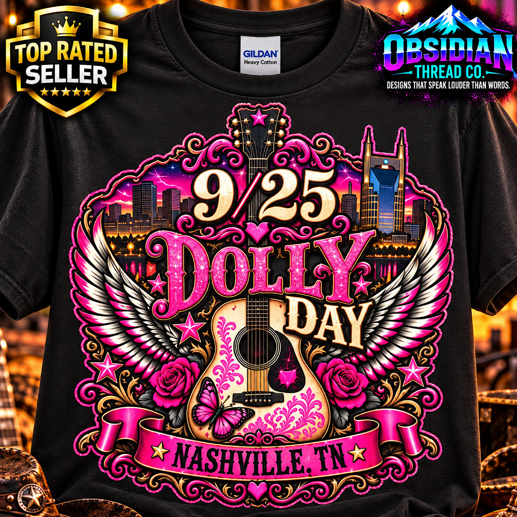 DOLLY DAY 9/25 NASHVILLE TN DOLLY PARTON COUNTRY MUSIC DOLLYWOOD Limited T-SHIRT product preview