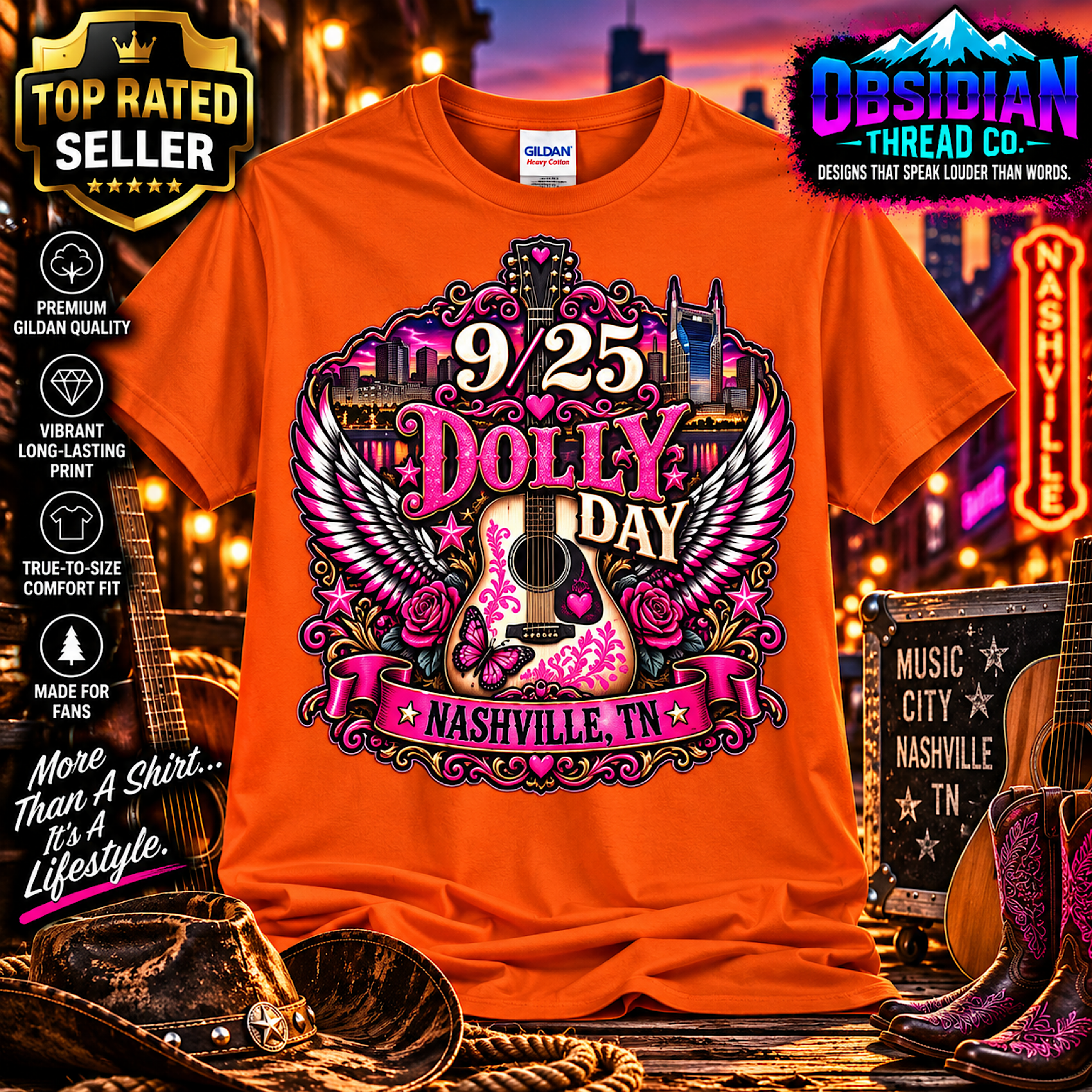 DOLLY DAY 9/25 NASHVILLE TN DOLLY PARTON COUNTRY MUSIC DOLLYWOOD Limited T-SHIRT color preview 4
