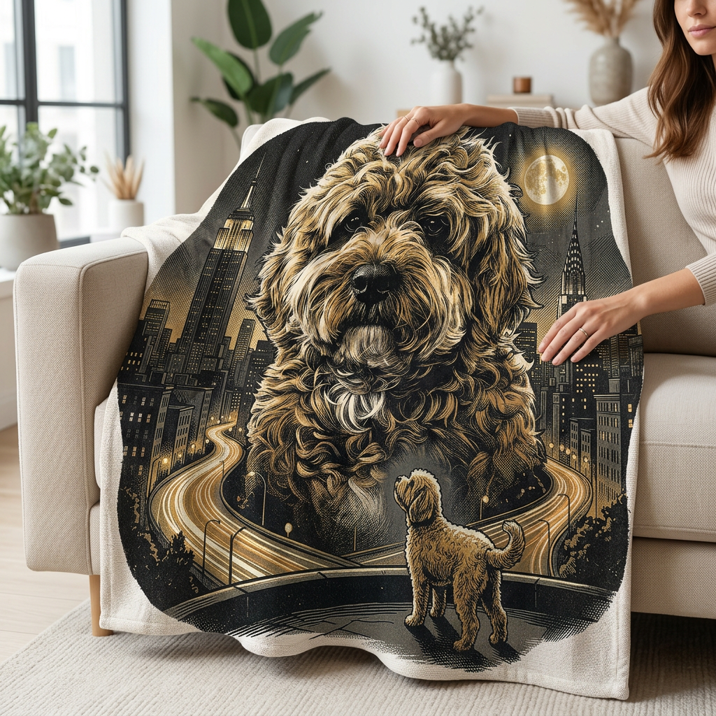 Goldendoodle Woven Blanket