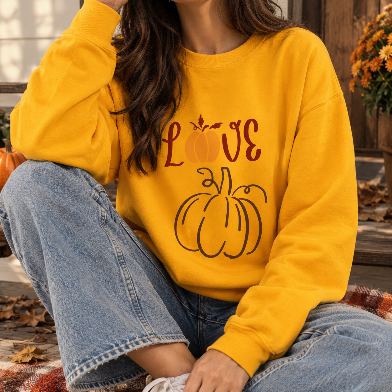 Pumpkin Love crewneck sweatshirt