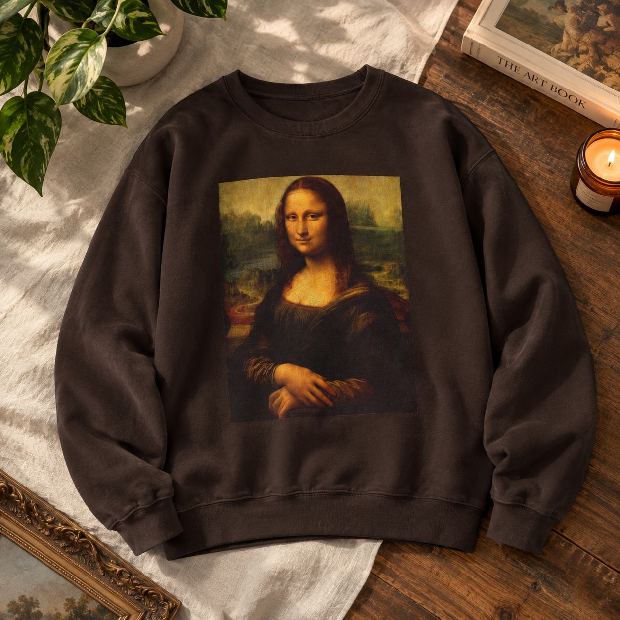 Mona Lisa portrait sweatshirt