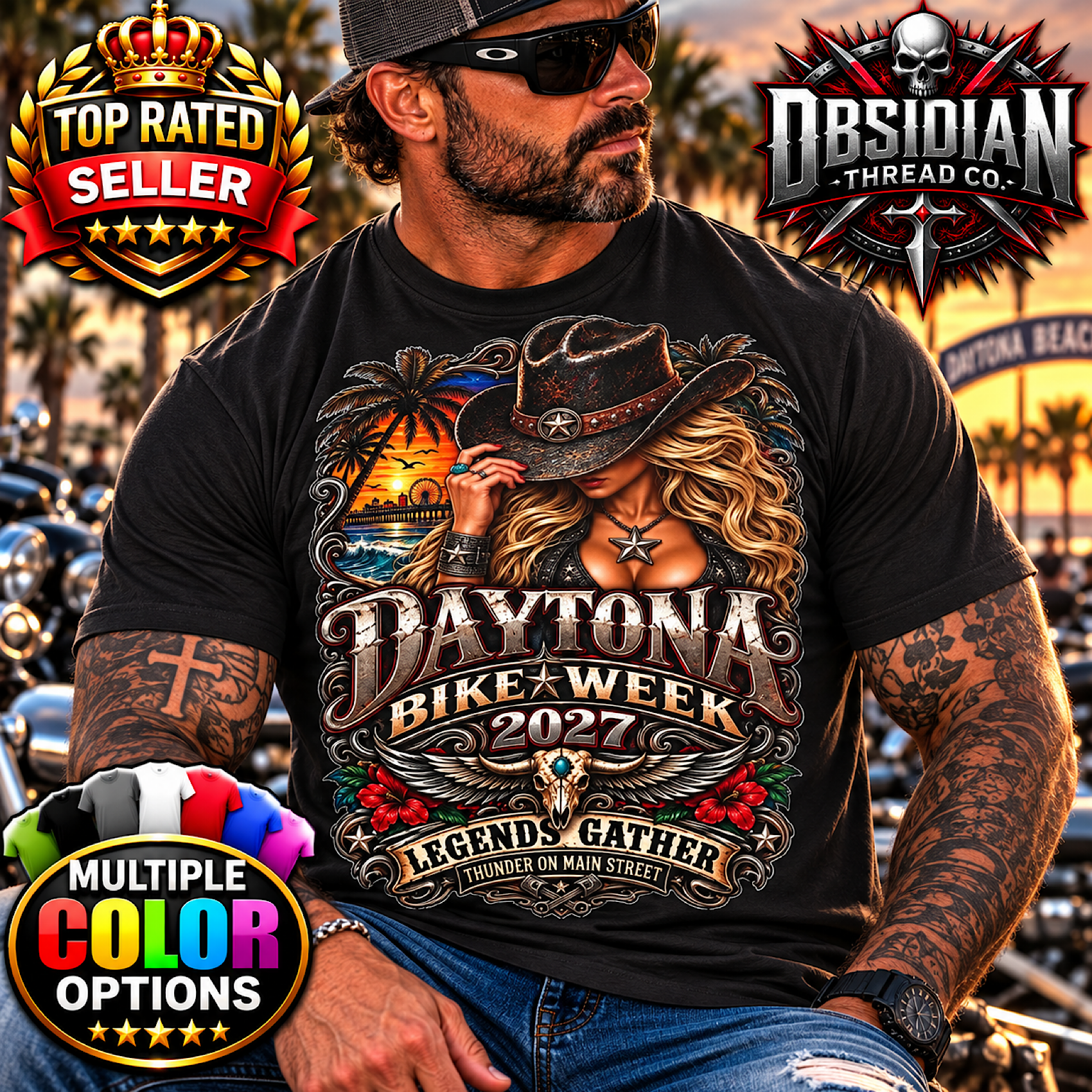 2027 Daytona Bike Week Shirt Florida Biker Motorcycle Rally Tee No Harley product preview