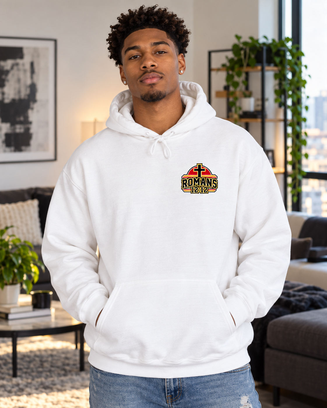 Praying Season hoodie |Red/ Yellow | Christian Romans 12:12 design: other