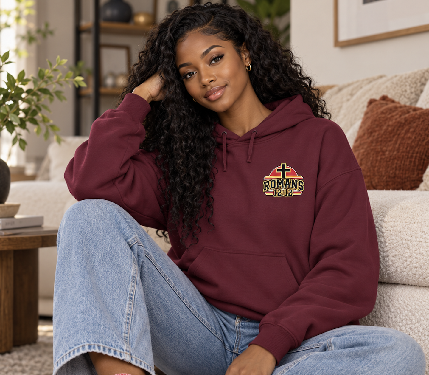Praying Season hoodie |Red/ Yellow | Christian Romans 12:12 design: other