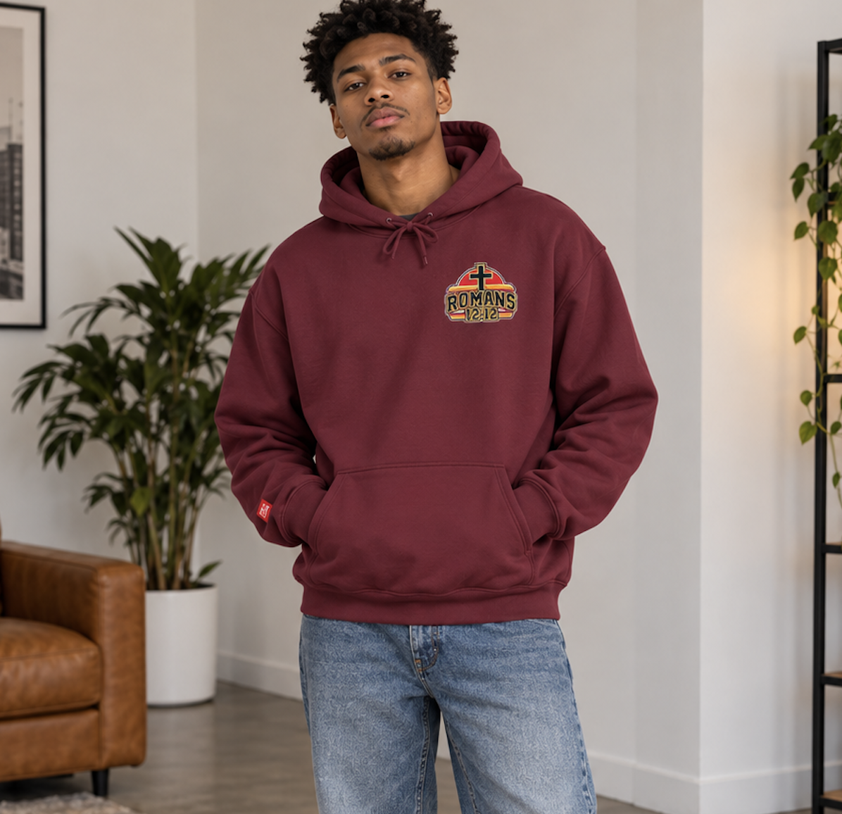 Praying Season hoodie |Red/ Yellow | Christian Romans 12:12 design: other