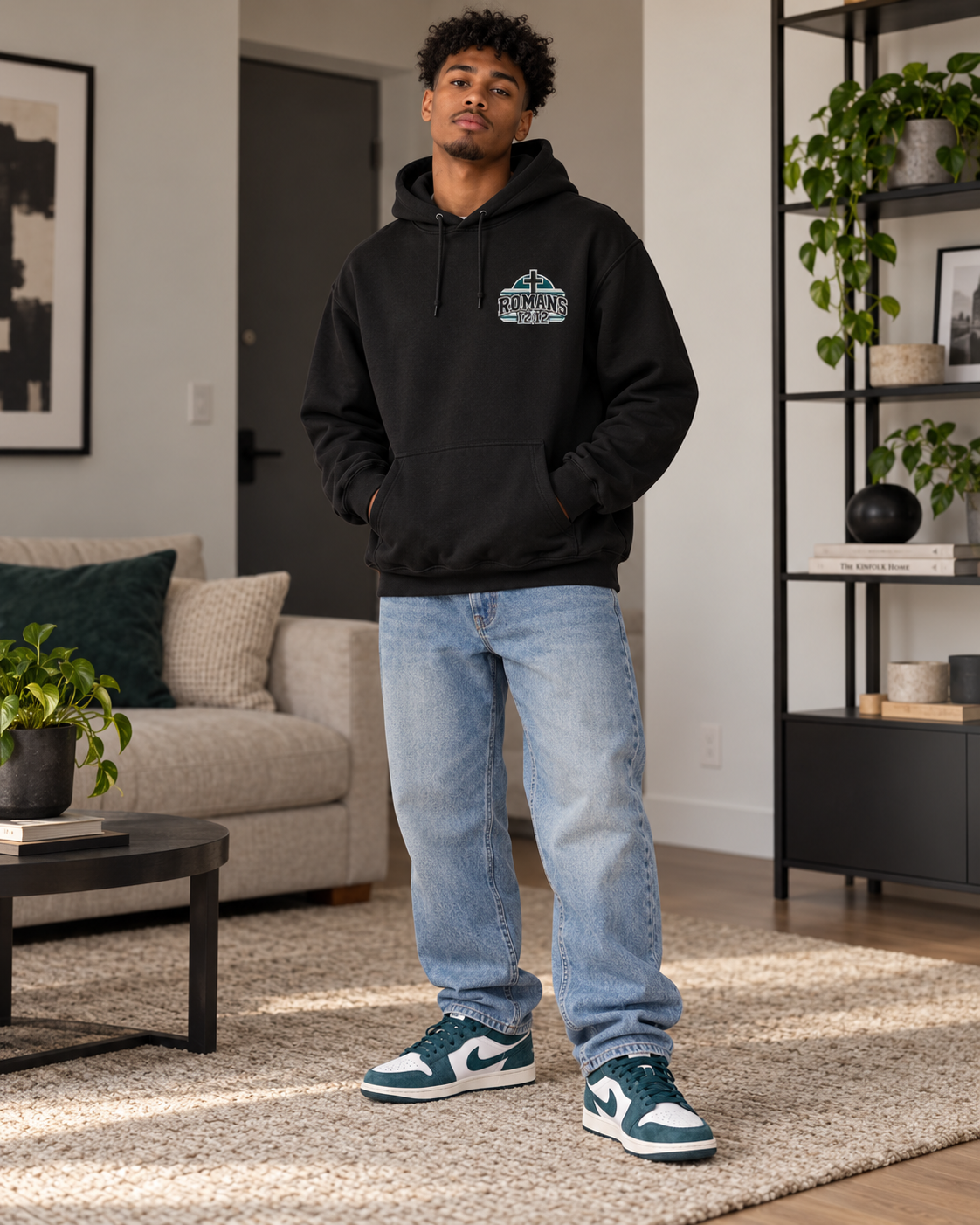 Praying Season hoodie | Green/Silver | Faith Christian sweatshirt: other