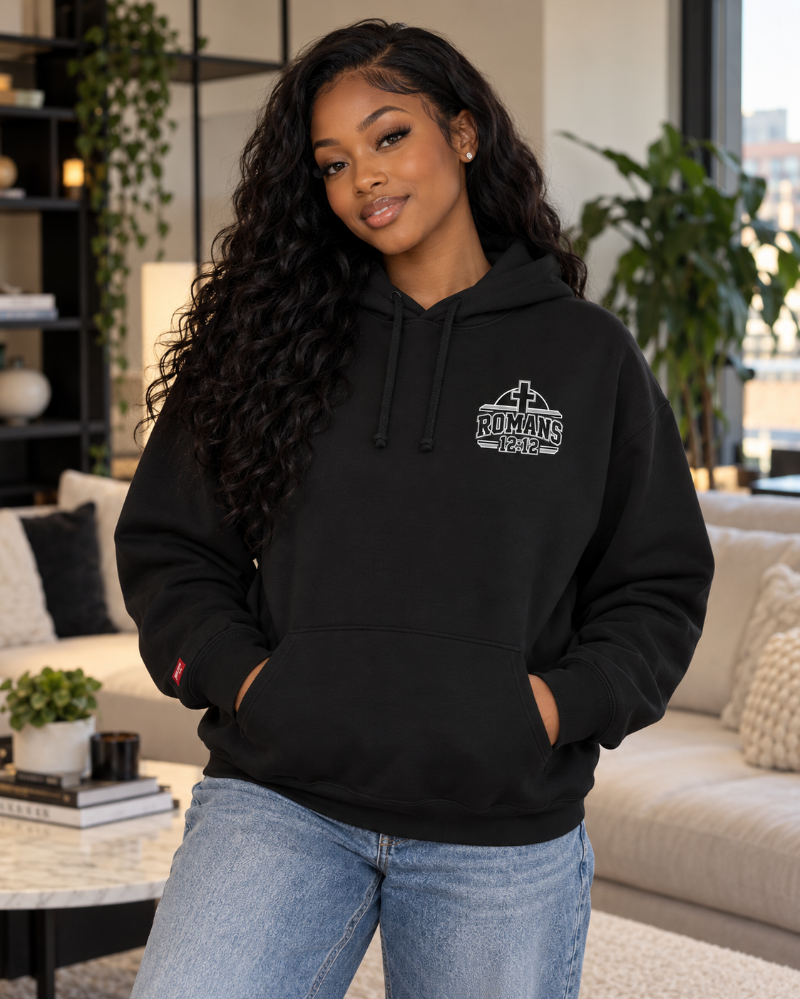 Praying Season hoodie | Black/White/Gray | Faith Christian sweatshirt: other