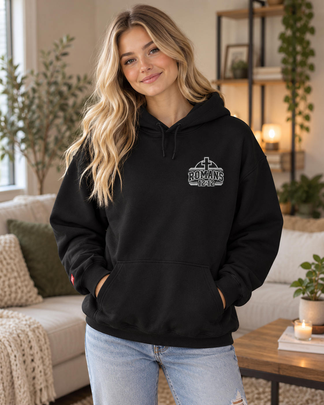 Praying Season hoodie | Black/White/Gray | Faith Christian sweatshirt: other