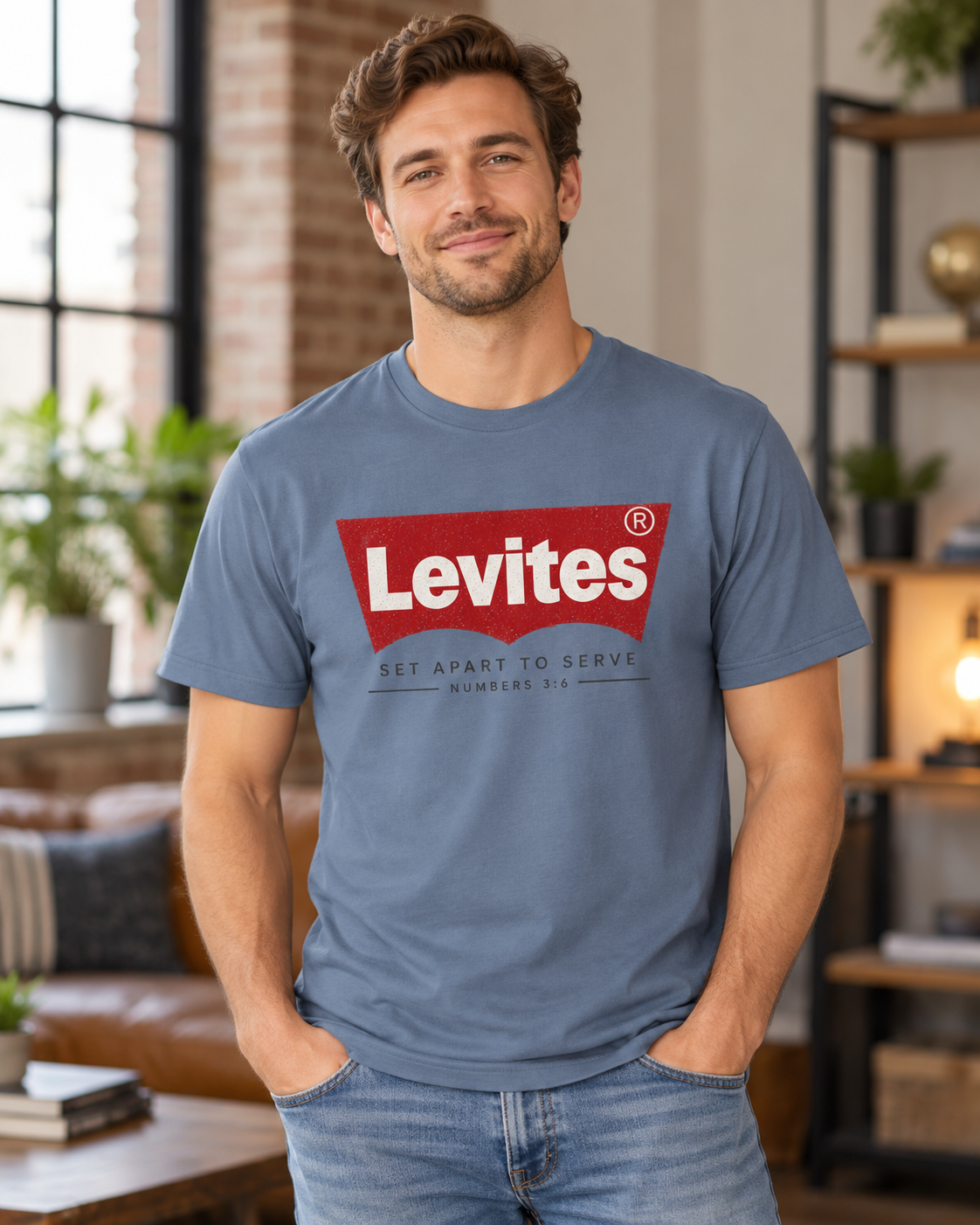 Levites Logo T-Shirt | Set Apart To Serve, Numbers 3:8: other