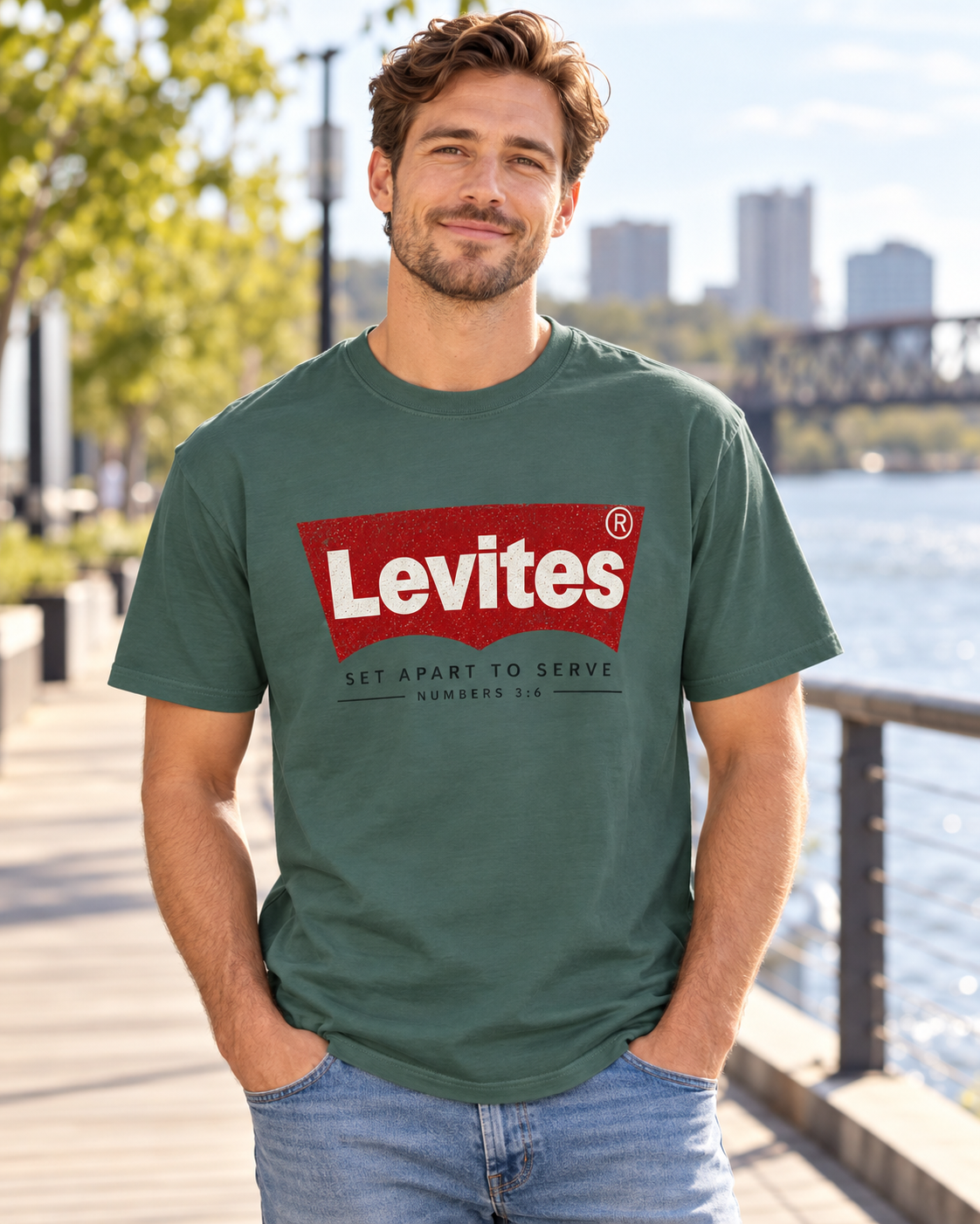 Levites Logo T-Shirt | Set Apart To Serve, Numbers 3:8: other