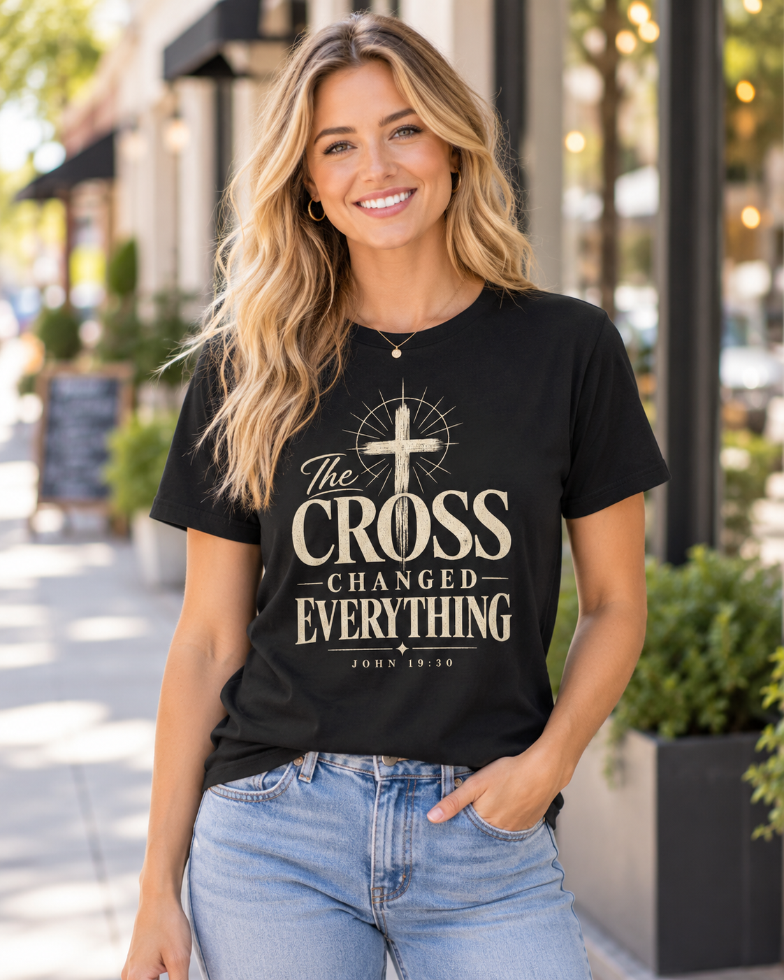 The Cross Changed Everything T-Shirt | Christian Faith Scripture Shirt: other