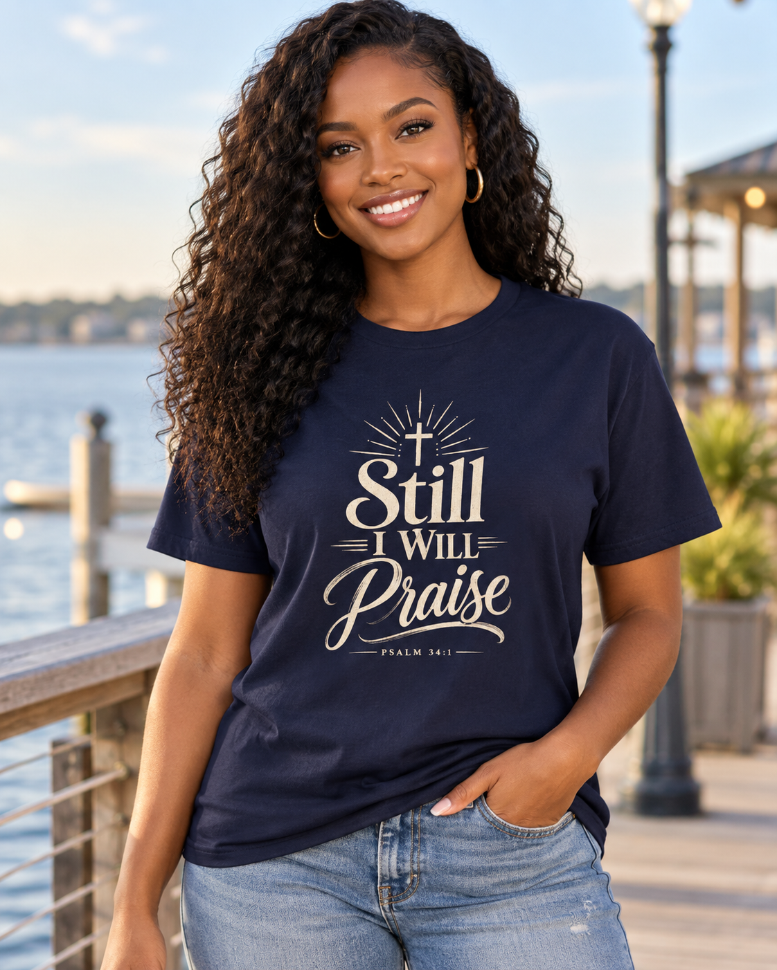 Still I Will Praise T-Shirt | Psalm 34 Scripture Faith Christian Tee: other