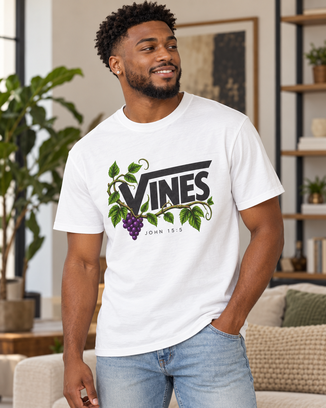 Vines grape vine logo T-Shirt | botanical typography: other
