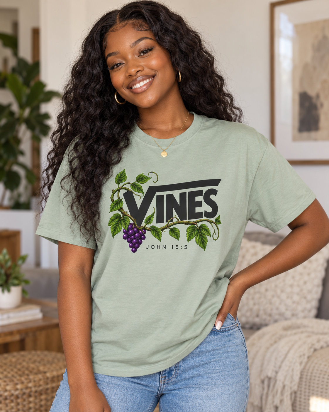 Vines grape vine logo T-Shirt | botanical typography: other