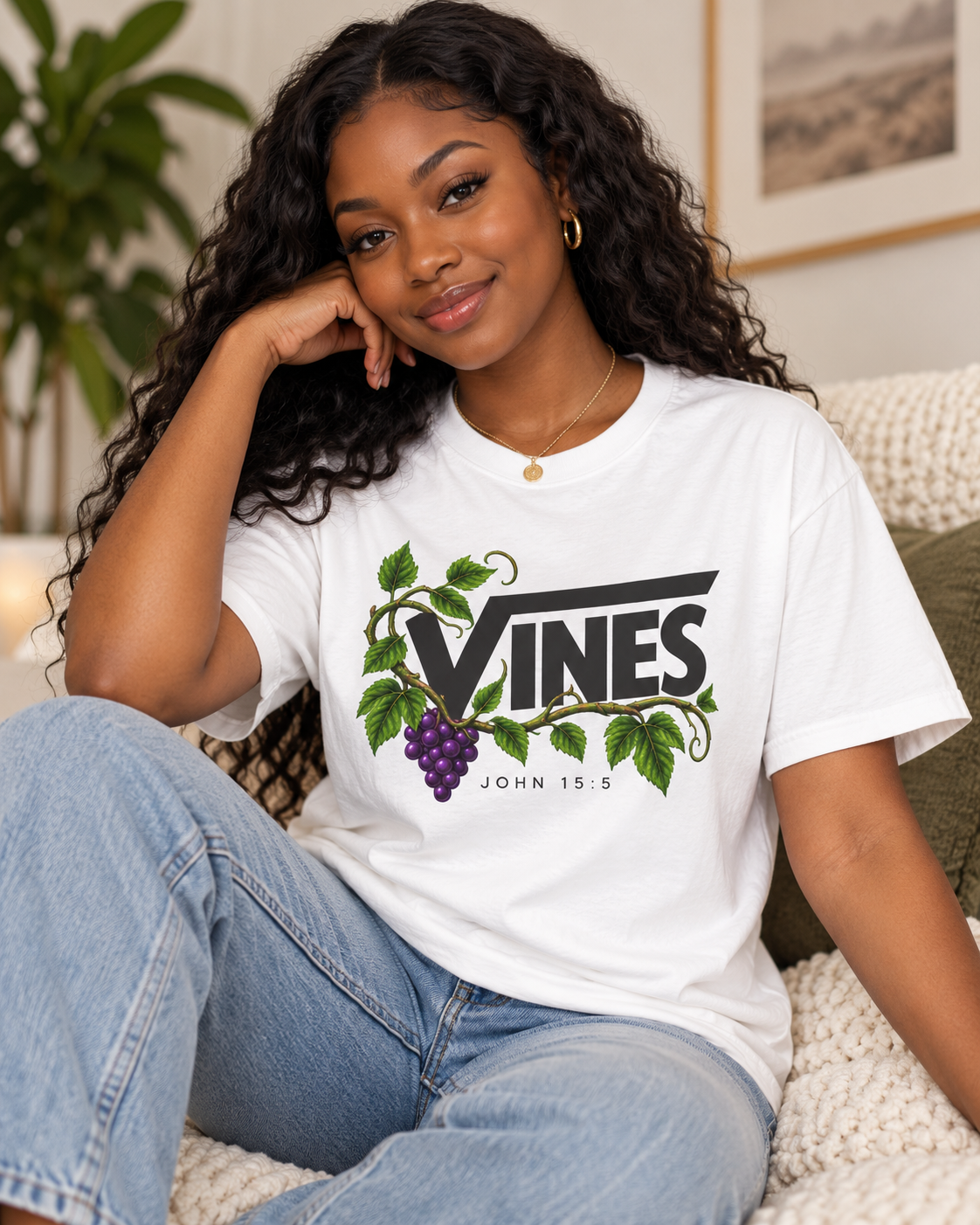 Vines grape vine logo T-Shirt | botanical typography: other