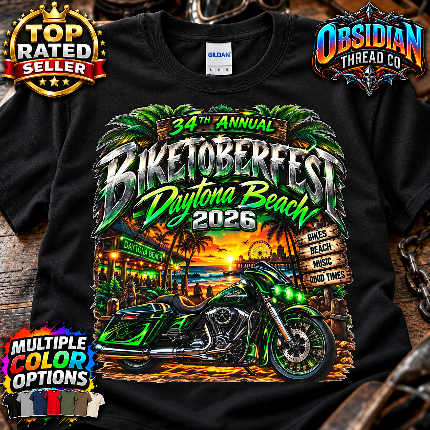 2026 Biketoberfest Daytona Beach Shirt 34th Annual Florida Biker no harley product preview