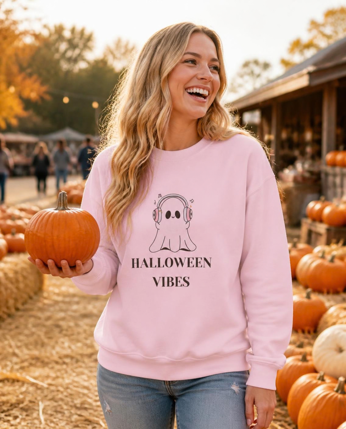 Halloween Vibes crewneck sweatshirt, photo 1 of 8