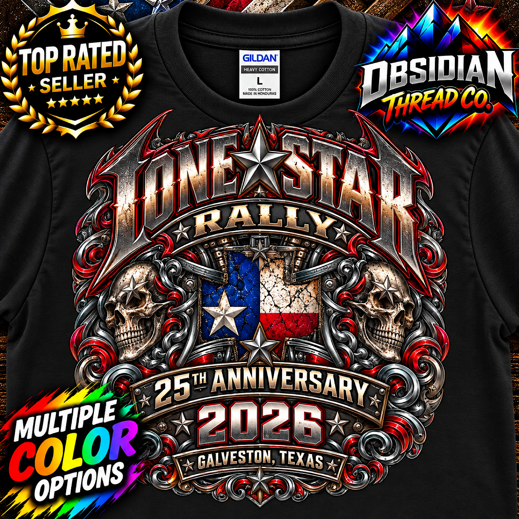 Lone Star Rally 2026 Galveston Texas 25th Anniversary Biker Shirt no harley product preview