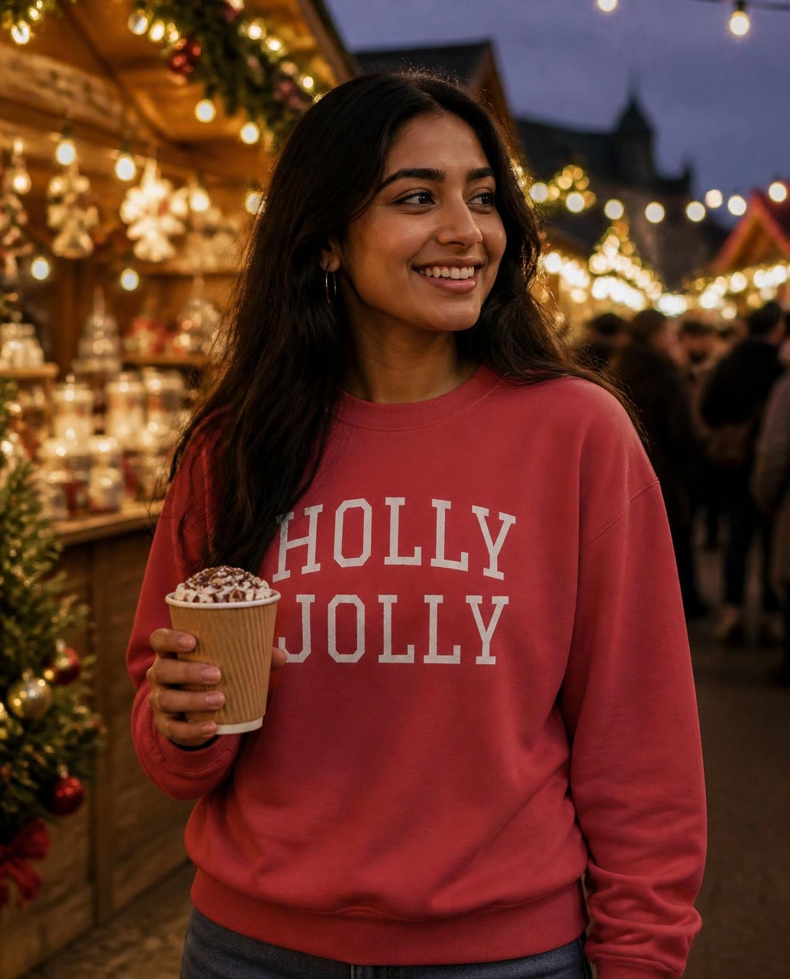 Holly Jolly comfort colors crewneck, photo 1 of 6