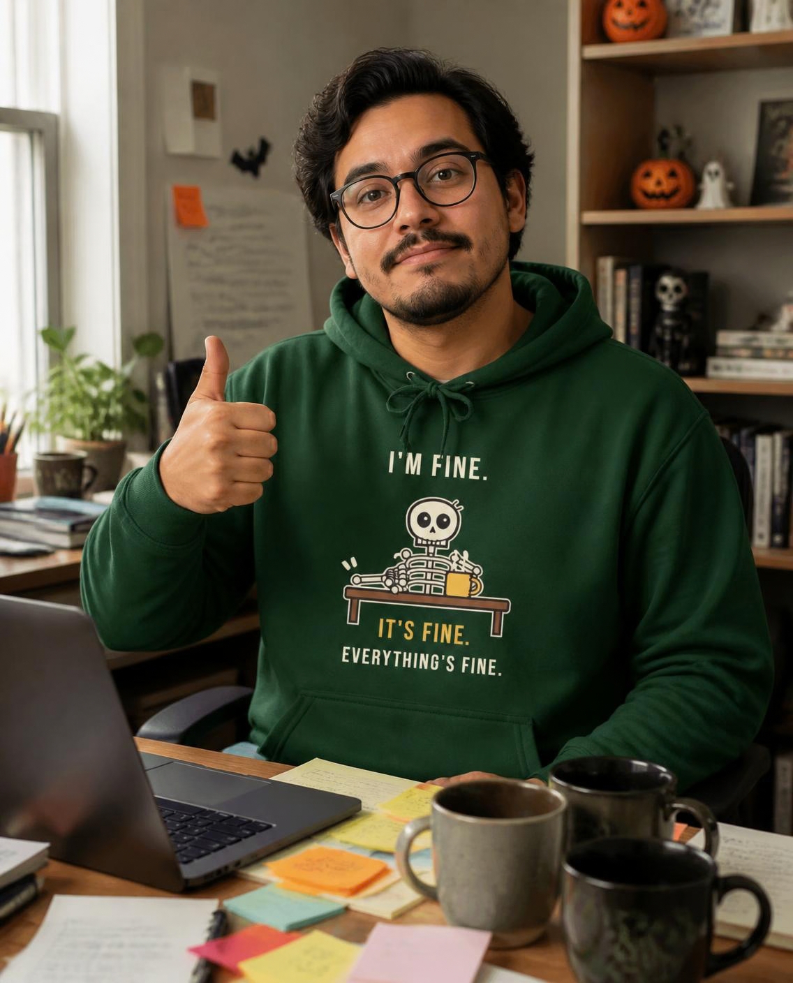 I'm Fine It's Fine Everything's Fine hoodie, photo 1 of 6
