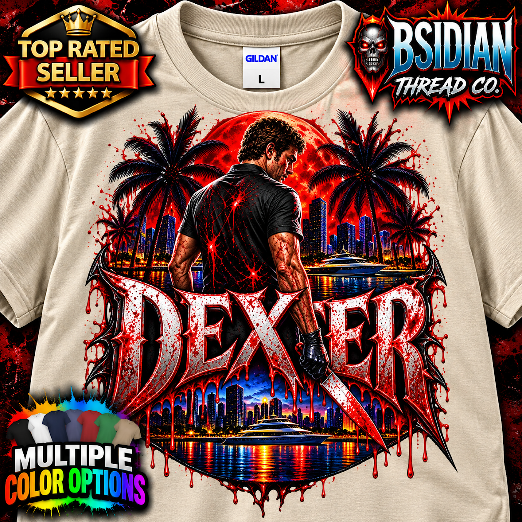 DEXTER RESURRECTION T-Shirt TV Series Serial Killer Horror Graphic Tee 2026 color preview 3