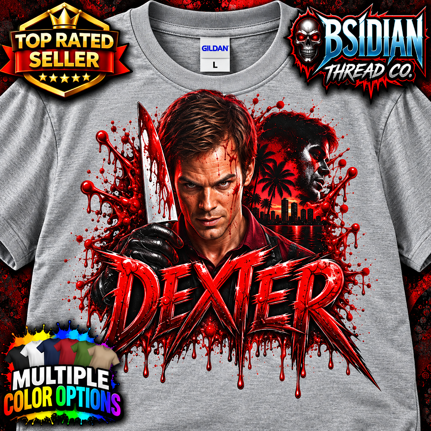 DEXTER RESURRECTION T-Shirt TV Series Serial Killer Horror Graphic Tee 2026 color preview 4
